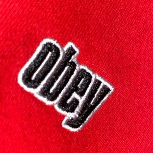 Red obey hoodie